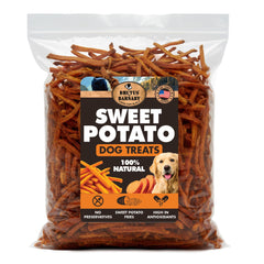 BRUTUS & BARNABY patata dulce fritas sin aditivos, snack saludable para perros.