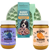 Buddy Budder alfombra de enriquecimiento para perros azul, ideal para lamidos y estimulación mental.