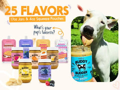 BUDDY BUDDER Barkin Banana + Pumpkin ideal para rellenar píldoras de medicación.