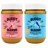 Bow-Wow Blueberry de Buddy Budder, probiótico y prebiótico para apoyar la digestión canina.