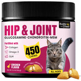 BuddyCheer glucosamine cat joint chews jar for daily mobility