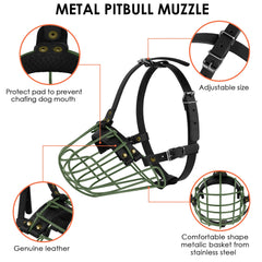 Bozal Budkas Pitbull malla ventilada para respiración cómoda.