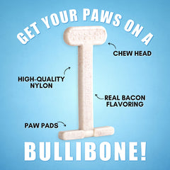 Bullibone sabor tocino: sabor duradero para perros exigentes.