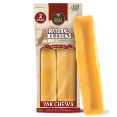 Bully Bunches Yak Cheese para perros grandes, masticación prolongada y segura.