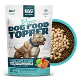 Bully Max: toppers de salmón liofilizados con frutas y verduras para perros.