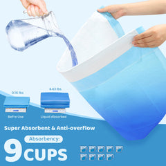 Bulubaky pads 700ml retienen líquidos y permiten secado rápido.