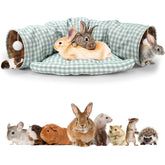 BWOGUE Bunny Tunnel Bed muestra el tubo colapsable para viaje y ahorro de espacio
