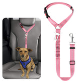 BWOGUE Cinturón de seguridad para mascotas con costuras reflectantes para mayor visibilidad nocturna.