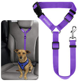 BWOGUE Cinturón de seguridad para mascotas en coche con reposacabezas para viajes más seguros.