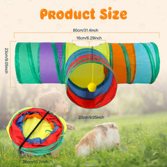 BWOGUE pelota móvil en tunel: entretenimiento interactivo para roedores pequeños.