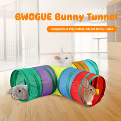 BWOGUE tunel con ventana de observación para conejos: fomenta exploración y actividad.