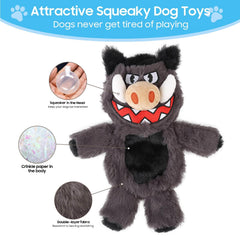 Juguete Bzonsmart para perro lobo crujiente, multiesensorial para juego