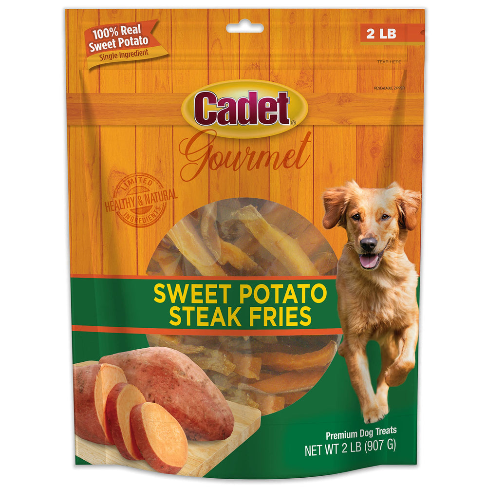 Cadet fritas de batata dulce: premio crujiente para perros de todos los tamaños.