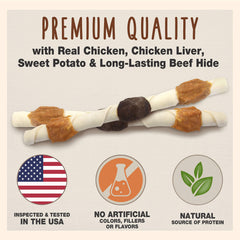 Cadet Gourmet res-higado-pollo-batata-10-pulgadas: mezcla sabrosa con proteínas reales.