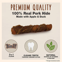 Cadet Gourmet Triple Chews con piel de cerdo como base para morder.