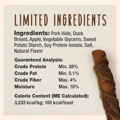 Cadet Gourmet Triple Chews relleno de manzana para sabor natural.
