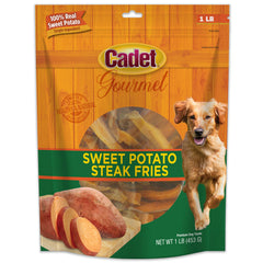 Cadet patatas dulces filetes 1 libra: premio natural para perros