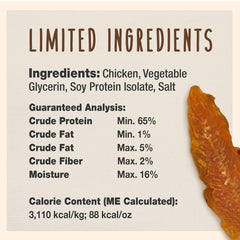 Snack canino natural de pechuga de pollo sin colorantes