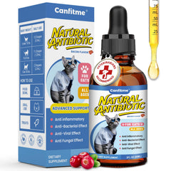 Canfitme Antibitics para gatos: foco infecciones, apoyo natural para el cuidado diario.