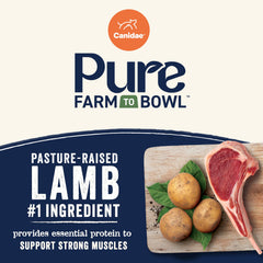 CANIDAE Pure mezcla de ingredientes nutritivos para energía diaria.