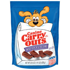 Premio sabroso de Canine Carry Outs con tocino en paquetes de 22,5 oz.
