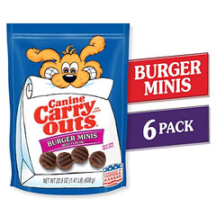 Canine Carry Outs mini hamburguesa textura blanda ideal para masticar con calma