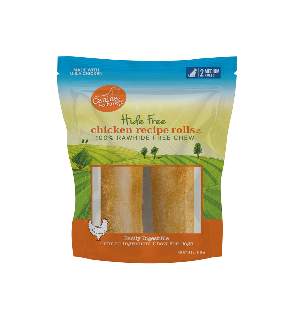 Canine Naturals masticables de pollo sin pellejo, empaque de dos para perros