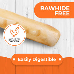 Masticable de pollo de tamaño medio de Canine Naturals para perros 20 a 50 lb