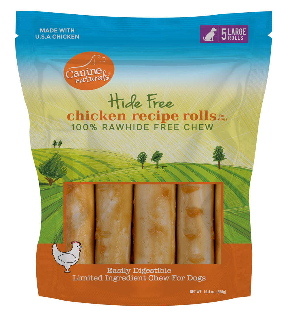 Canine Naturals: rollos de pollo de 7 pulgadas para masticar largo