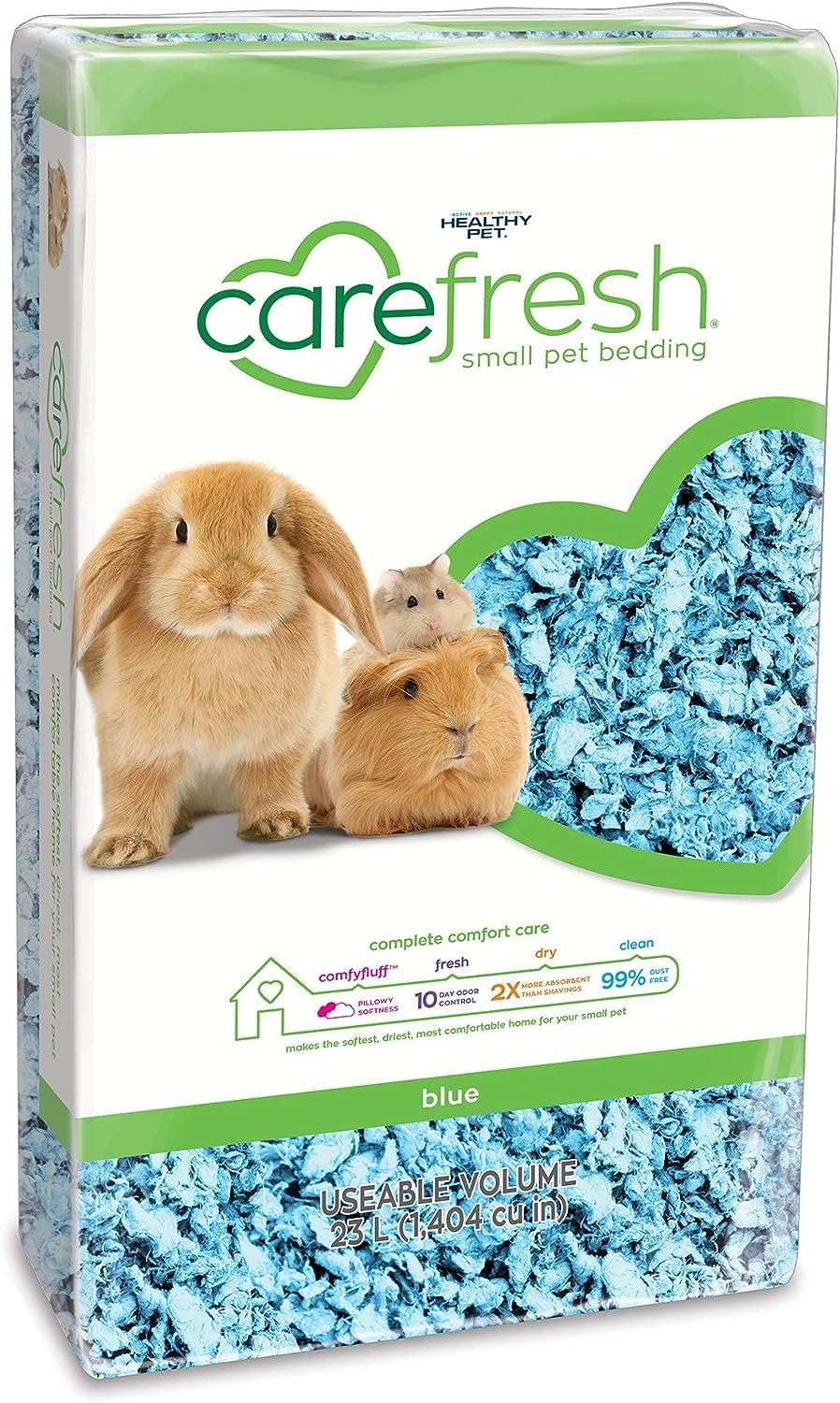 Carefresh cama para mascotas pequeñas en azul natural, suave y cómoda para dormir