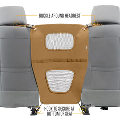 Carhartt barrera para mascotas con acceso a paneles para control del vehículo.