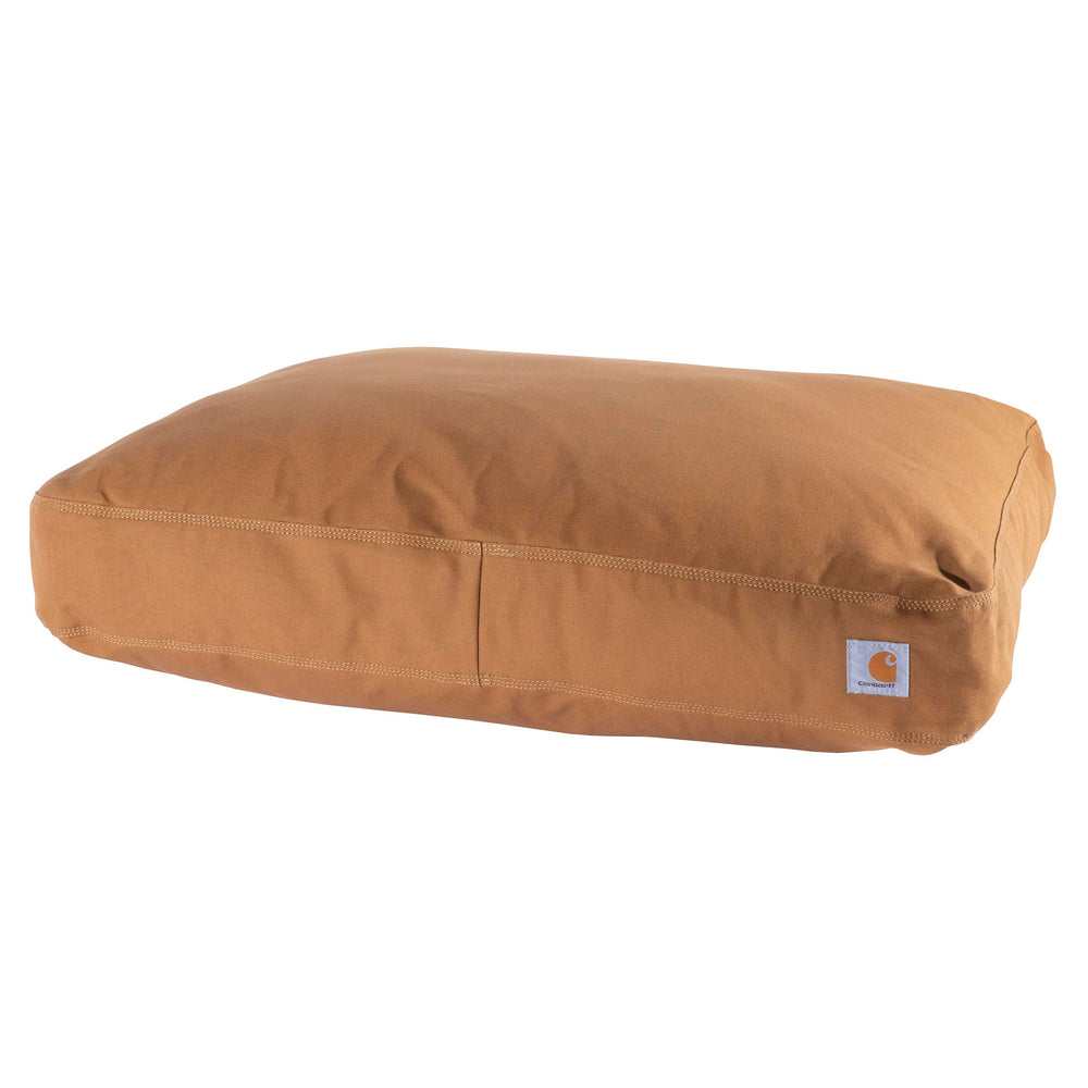 Carhartt cama para perros, vista frontal, lona duradera lista para uso diario.