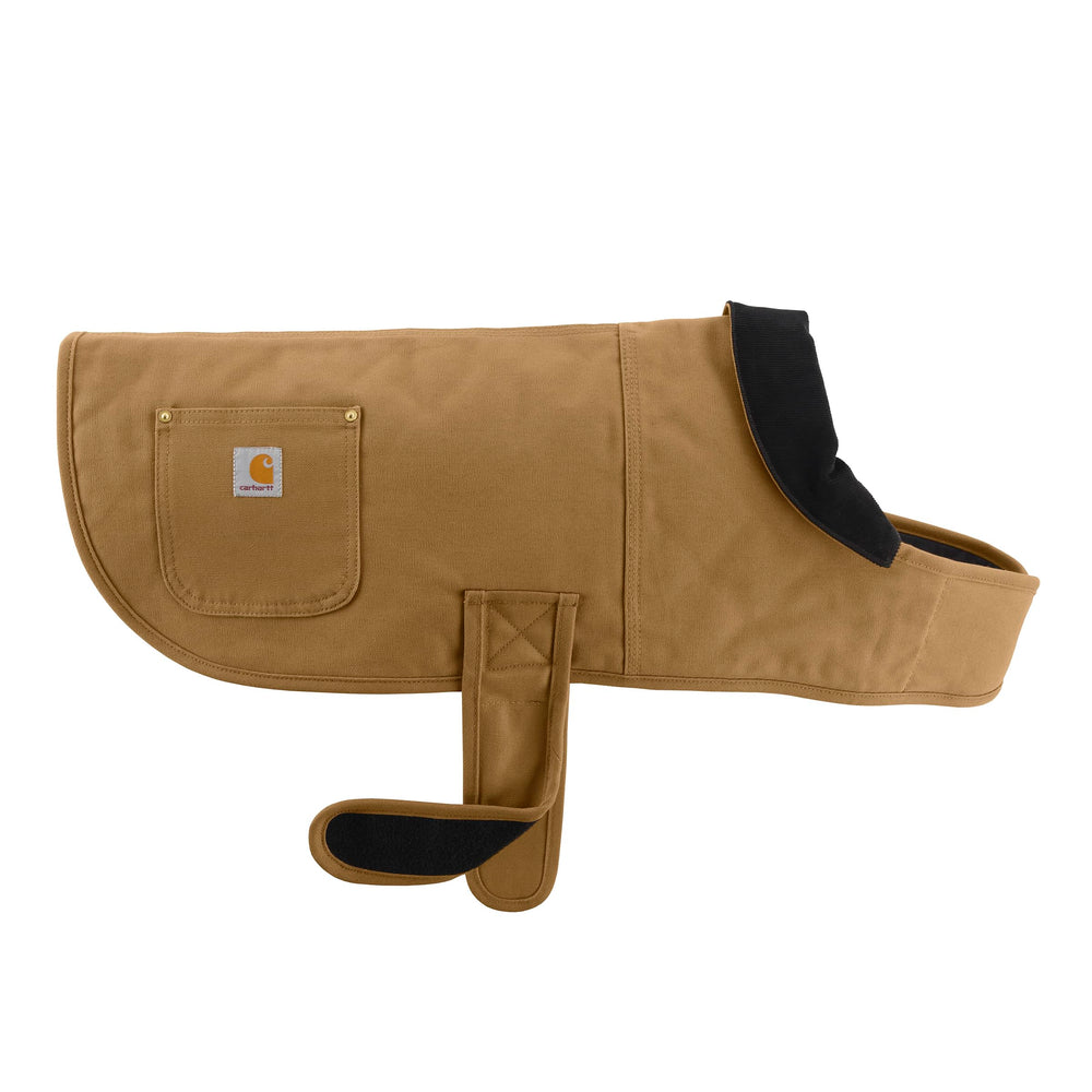 Chaqueta para perro Carhartt: exterior resistente de lona para climas fríos.