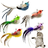 CATENEED repuestos de plumas para juguete de gato, ideal para juego en interiores.