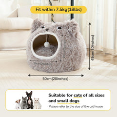 CATISM Cama de gato con cojín reversible para uso durante todo el año.