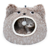 CATISM Cama de gato cueva de felpa para interiores y privacidad.