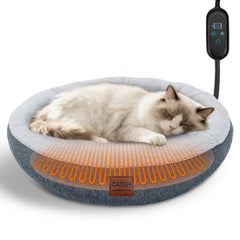 CATISM Cama gato forma-rosquilla caliente, descanso seguro y cómodo para tu felino.