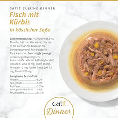Catit Fish Dinner salsa jugosa para una experiencia sabrosa.