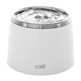 Catit fuente de agua para gatos con tapa de acero inoxidable, facilita hidratación limpia.