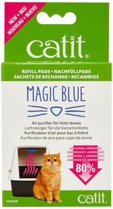 Catit Magic Blue, cartucho de relleno, absorbe amoníaco para aire más limpio.