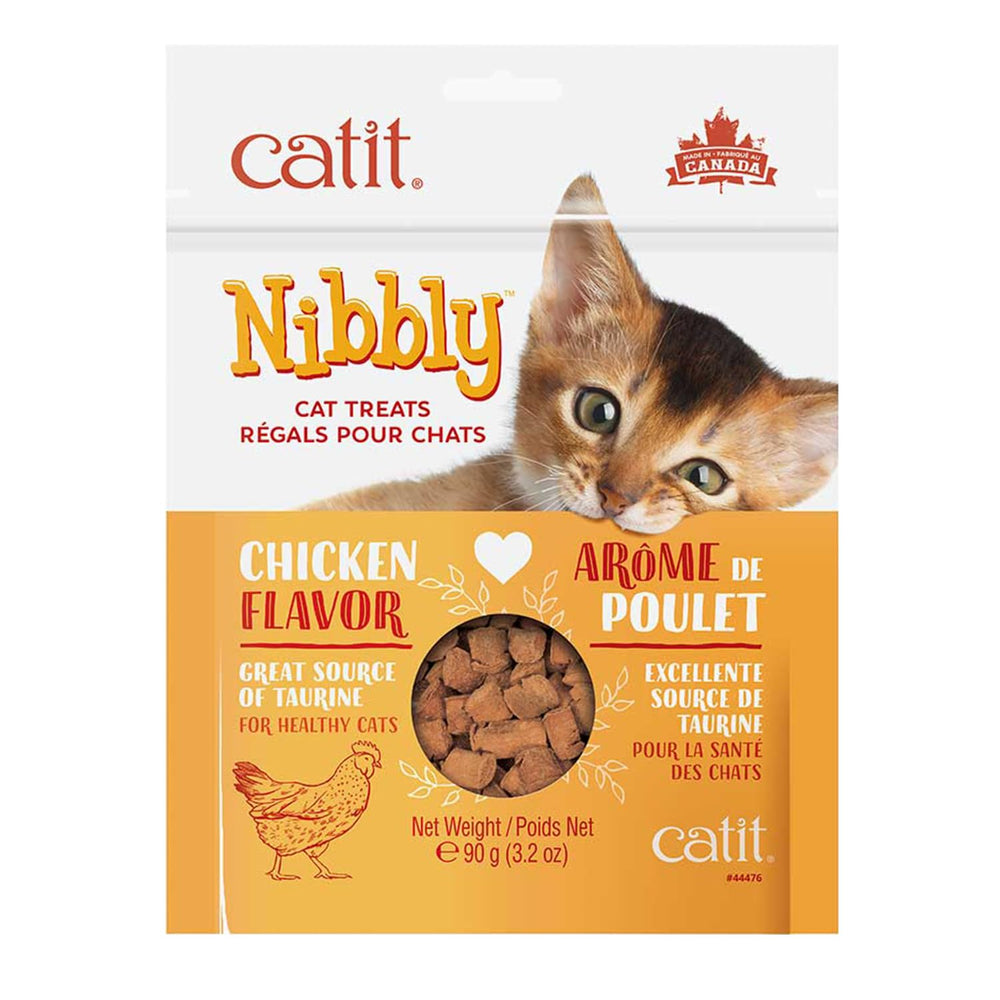 Catit Nibbly Crispy Premios de Pollo, snack crujiente para premiar a tu gato