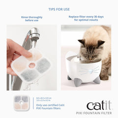 Filtre Catit PIXI certifié, compatible avec les fontaines PIXI.
