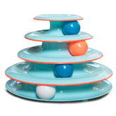 Catstages Chase Meowtain, torre de bolas 4 niveles azul, estimulación para gatos.