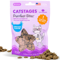 Catstages Purrfect Bitez bocaditos de pollo, sabor real para premiar durante el juego