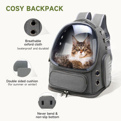 Material resistente a arañazos para mochilas de gatos.