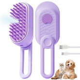 Cepillo de vapor para gatos 3 en 1 con mango plegable facilita el cepillado diario.