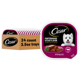 Cesar Clásico en salsa: bandeja con carne real para perros.