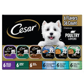 Cesar Classic Loaf en Salsa pollo real, porciones jugosas para perros felices.
