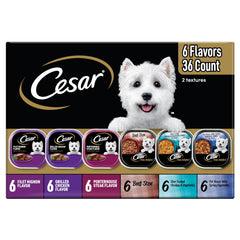 Cesar Delicias para el Hogar, bandejas 3,5 onzas, variedad para perros adultos