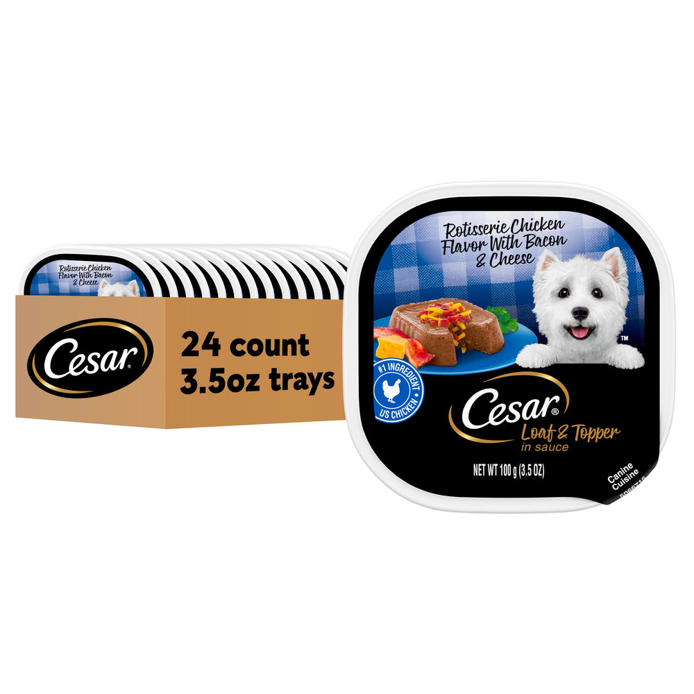 Cesar Loaf & Topper en salsa Pollo Rostizado con Tocino y Queso, ideal como complemento.